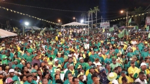 A section of the APNU+AFC's attendees at the coalition's rally.